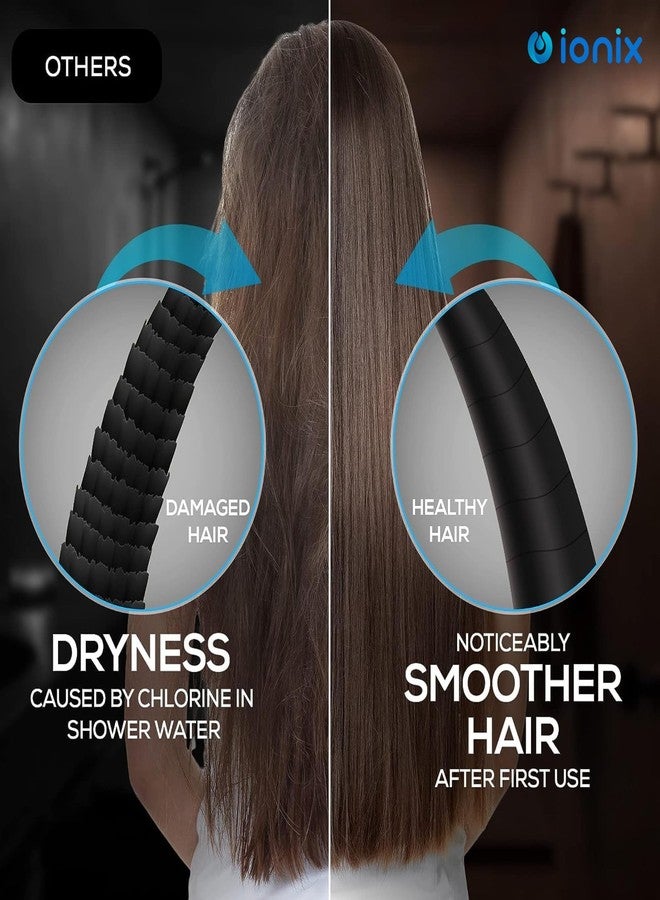 أيونيكس فلتر صنبور أيونيكس الذهبي متعدد الطبقات لتنعيم المياه | مُنعم مياه للحمام، فلتر صنبور للاستحمام للمياه العسرة (عبوة سوداء من قطعة واحدة) - Image 2